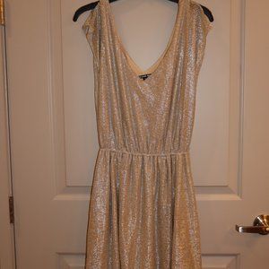 Gianni Bini Gold Shimmer Dress - Size S